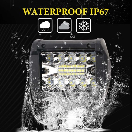 LED світлодіодні протитуманні фари ДХО, протитуманки для авто 60 W 20 SMD 3030 YELLOW