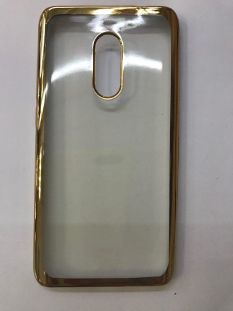 Чохол для XIAOMI REDMI Note 4, прозорий із золотими вставками