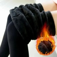 Жіночі легінси, лосини, колготи зимові теплі еластичні з високою талією, фліс. Чорні. Black. 3XL