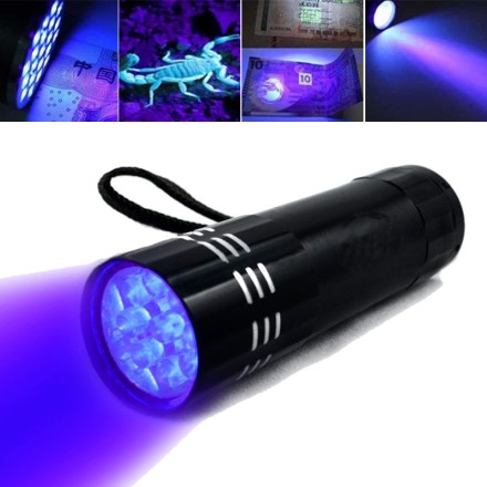 Ультрафіолетовий ліхтарик 5W 365-395нм Aluminium. Детектор валют UV LED. Криміналістичний ліхтарик.