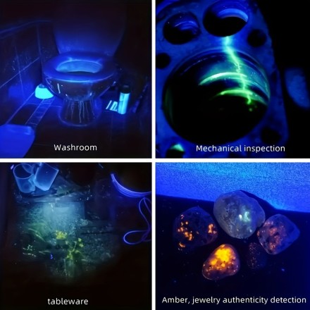 Ультрафіолетовий ліхтарик 5W 365-395нм Aluminium. Детектор валют UV LED. Криміналістичний ліхтарик.