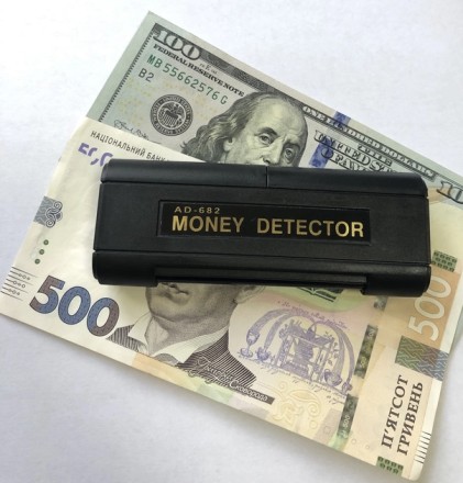 UV LED Детектор валют кишеньковий Kronos AD-682 з ліхтариком LED