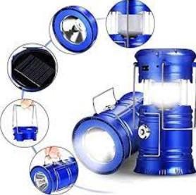 Ліхтар кемпінговий акумуляторний 6+1 LED 5800T SOLAR SPUTNIK, Blue Metlik 1800 мА·год + Power Bank