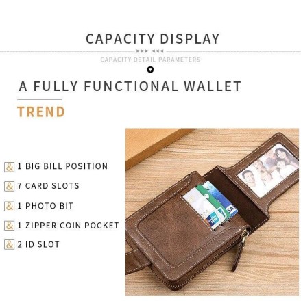Вінтажний гаманець "Retro Style Wallet". PU Wallet. Zipper Buckle. Якість.