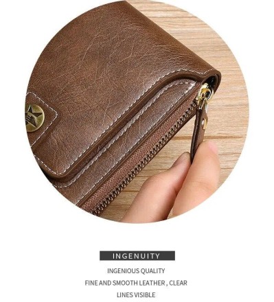 Вінтажний гаманець "Retro Style Wallet". PU Wallet. Zipper Buckle. Якість.