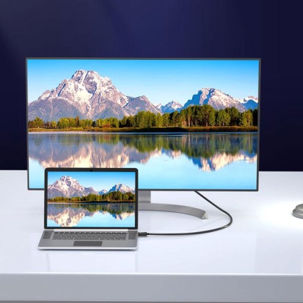 Адаптер з HDMI і VGA адаптер, кабель-конвертер Connecto Line 1,8 м FHD 1920*1080P для настільного TV, Notebook