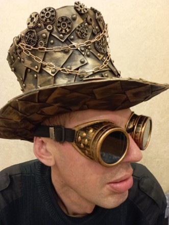 Вінтажні стимпанки сонцезахисні фліп окуляри Ретро Панк авіатор СМАК