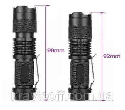 Ультрафіолетовий ліхтарик 365 нм, 5W 395-410нм zoom. Детектор валют UV LED