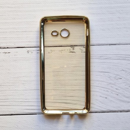 Чохол Remax Air Series для Samsung GALAXY J5 2017 прозорий із золотою рамкою