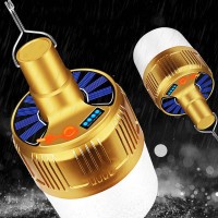 Суперяскравий кемпінговий ліхтар світлодіодний 600W сонячна панель. Алюміній. Solar Gold