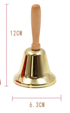 Дзвінок ручний. Гостинічний, ресепшн, бармена, кухня, ресторану, кафе, шкільної, різдвяної. Дзвіночок