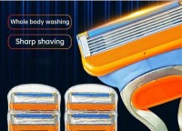 Змінні картриджі касети для гоління 5 лез,  8 штук Orange