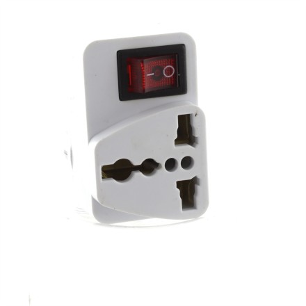 Мережевий адаптер перехідник універсальний міжнародний із кнопкою індикатором "Travel Helper" 10 А 220 В