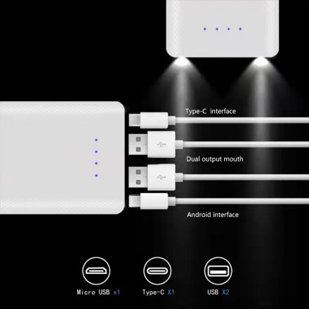 Бокс 8 х 18650. Box універсальна батарея з дисплеєм Power Bank Пауербанк. Безперебійник. LED-ліхтарик