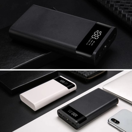 Бокс 8 х 18650. Box універсальна батарея з дисплеєм Power Bank Пауербанк. Безперебійник. LED-ліхтарик
