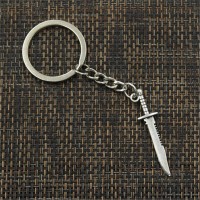 Брелок "Кінжал",  довжина 43 мм, срібло, найвища деталізація. Міцне кільце.