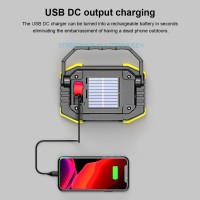 Прожектор ліхтар 3 в 1 + Power Bank + потужний акумулятор і сонячна зарядка