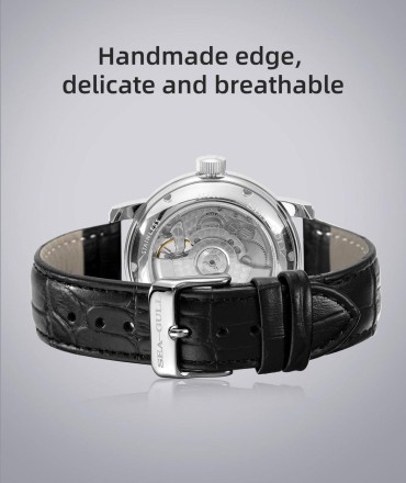 Чоловічий наручний годинник Seagull ST25 Movement автоматичні механічні з порожнистим маховиком 819.622 класу LU