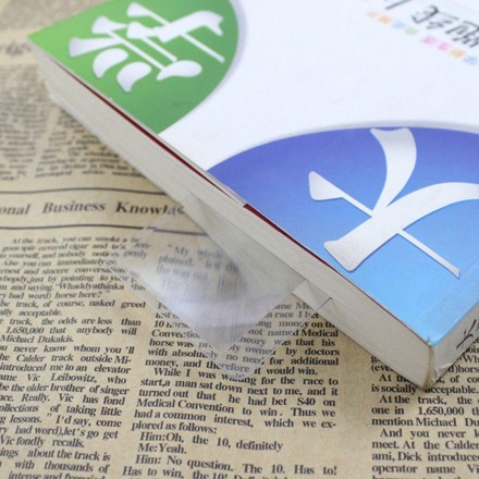 Кредитна карта-лупа 3X 85*55 мм. Лінза Френеля Ввічливе скло для читання кишенькове (KG-10740)