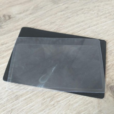 Кредитна карта-лупа 3X 85*55 мм. Лінза Френеля Ввічливе скло для читання кишенькове (KG-10740)