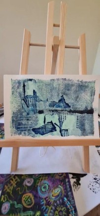 Мольберт із натурального дерева, рамка-штатив, демонстраційна підставка MOTARRO. Настільний.  30*20*3 см