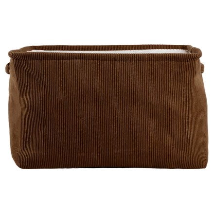 Кошик для зберігання речей вельвет прямокутний коричневий 40х30х26 см. Органайзер, кофр, сумка, смарт-бокс ,