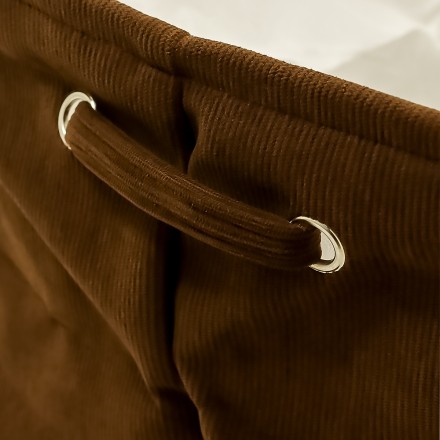 Кошик для зберігання речей вельвет прямокутний коричневий 40х30х26 см. Органайзер, кофр, сумка, смарт-бокс ,